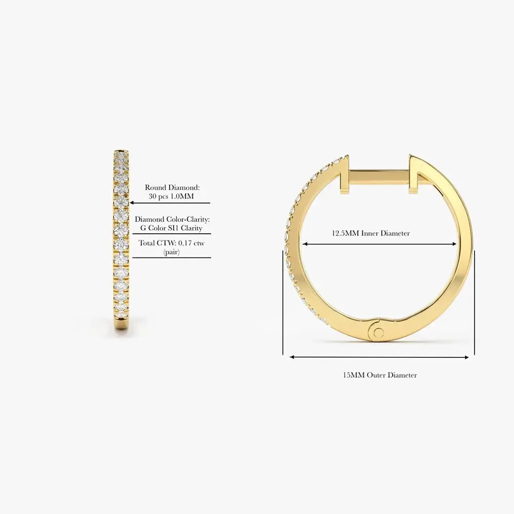 0.17CTW Diamond Hoop Earrings