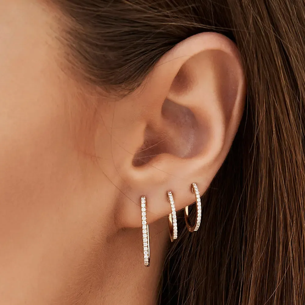 0.17CTW Diamond Hoop Earrings