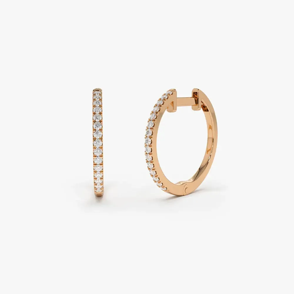 0.17CTW Diamond Hoop Earrings