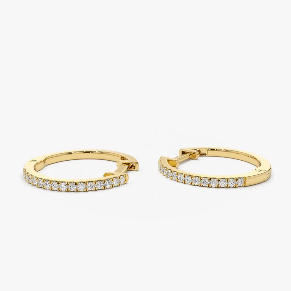 0.17CTW Diamond Hoop Earrings