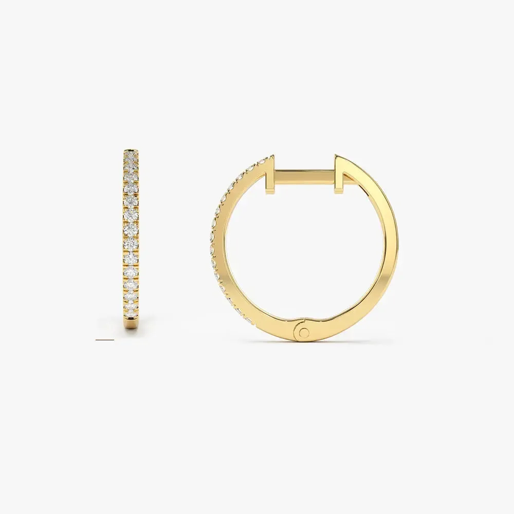 0.17CTW Diamond Hoop Earrings