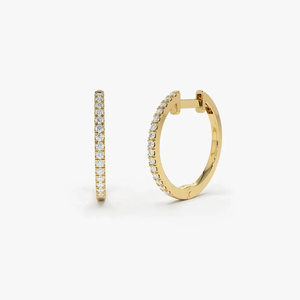 0.17CTW Diamond Hoop Earrings