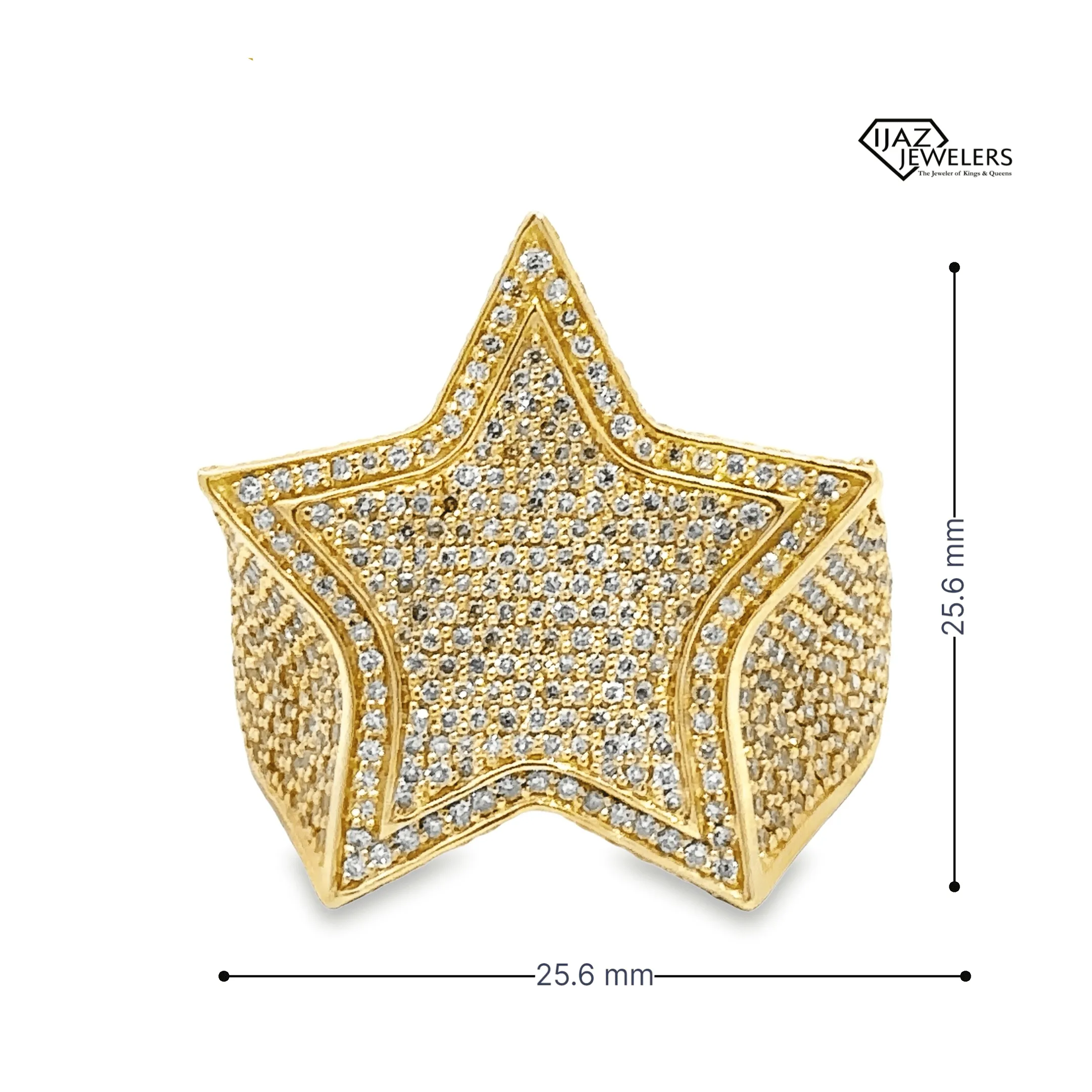 10K Gold Diamond Star Ring