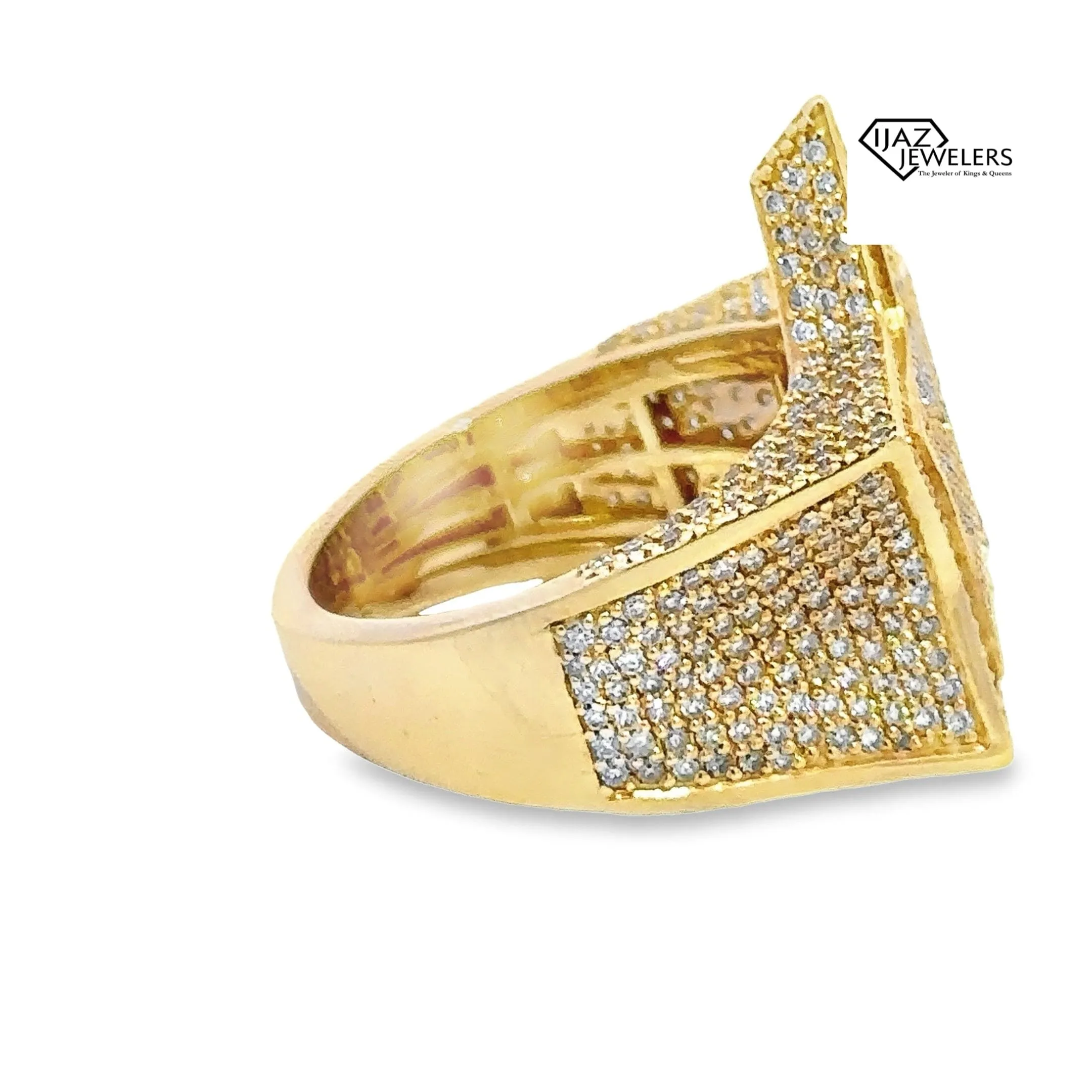 10K Gold Diamond Star Ring