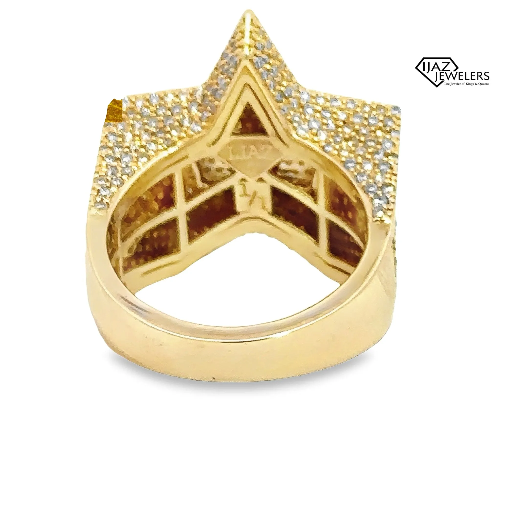 10K Gold Diamond Star Ring