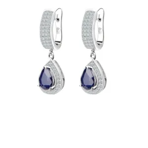 1.29 Ct Natural Sapphire Drop Earrings