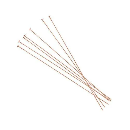 14K Rose Gold Filled 2" 24g head pins (10 pack)