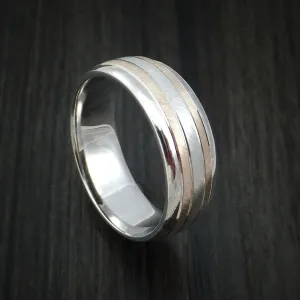 14k White and Rose Gold Men's Band Custom Made