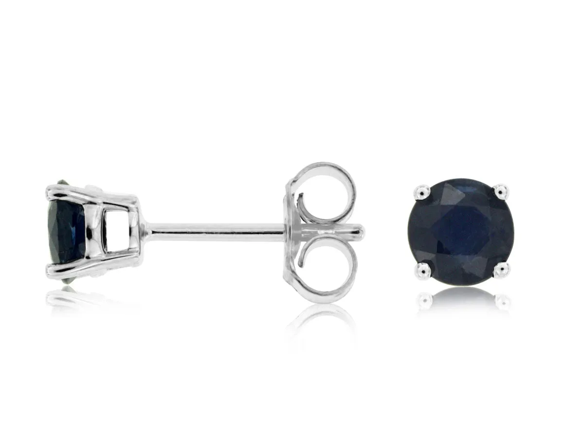 14K White Gold 1.10ctw Sapphire Stud Earrings (94165)