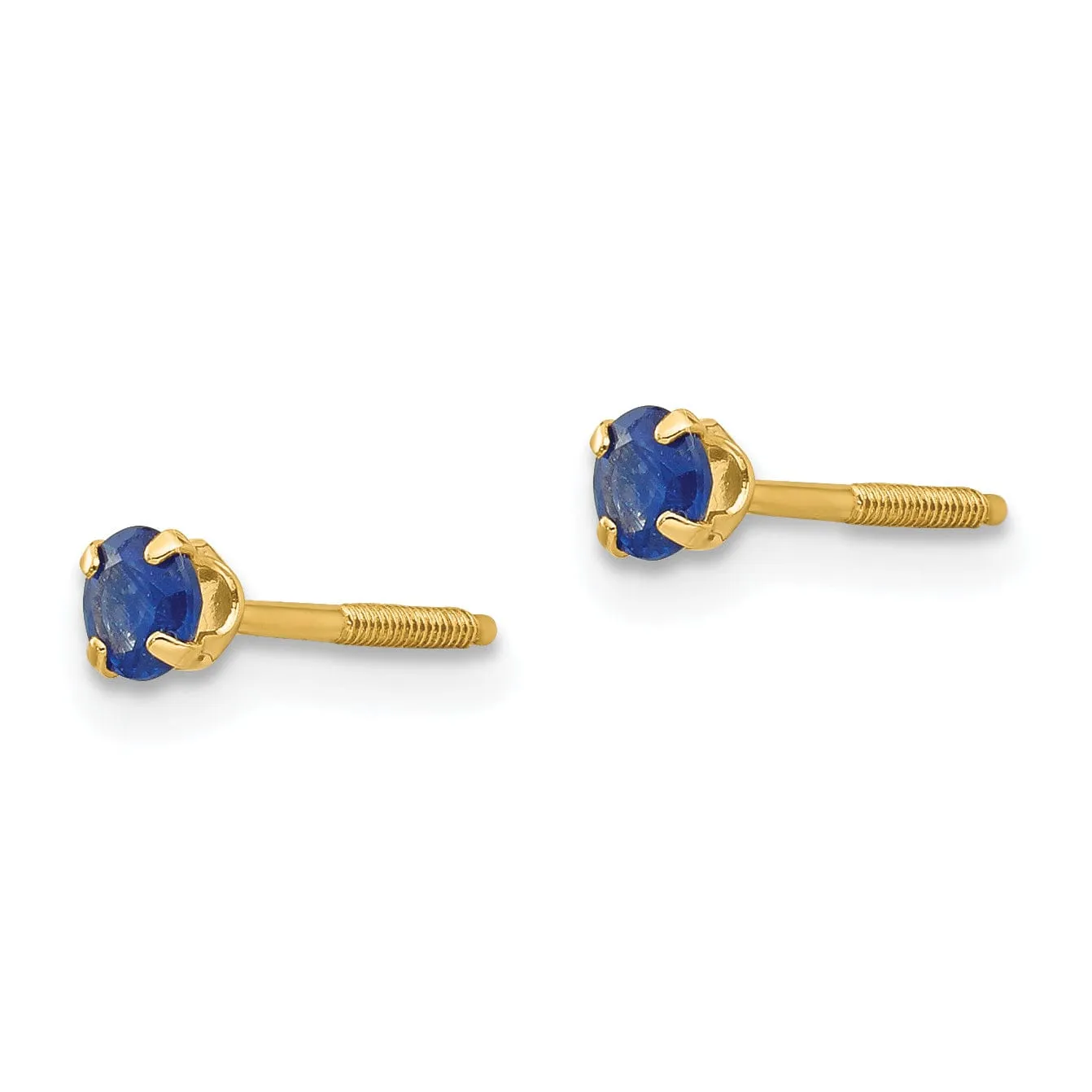 14k Yellow Gold Madi K Sapphire Birthstone Earring