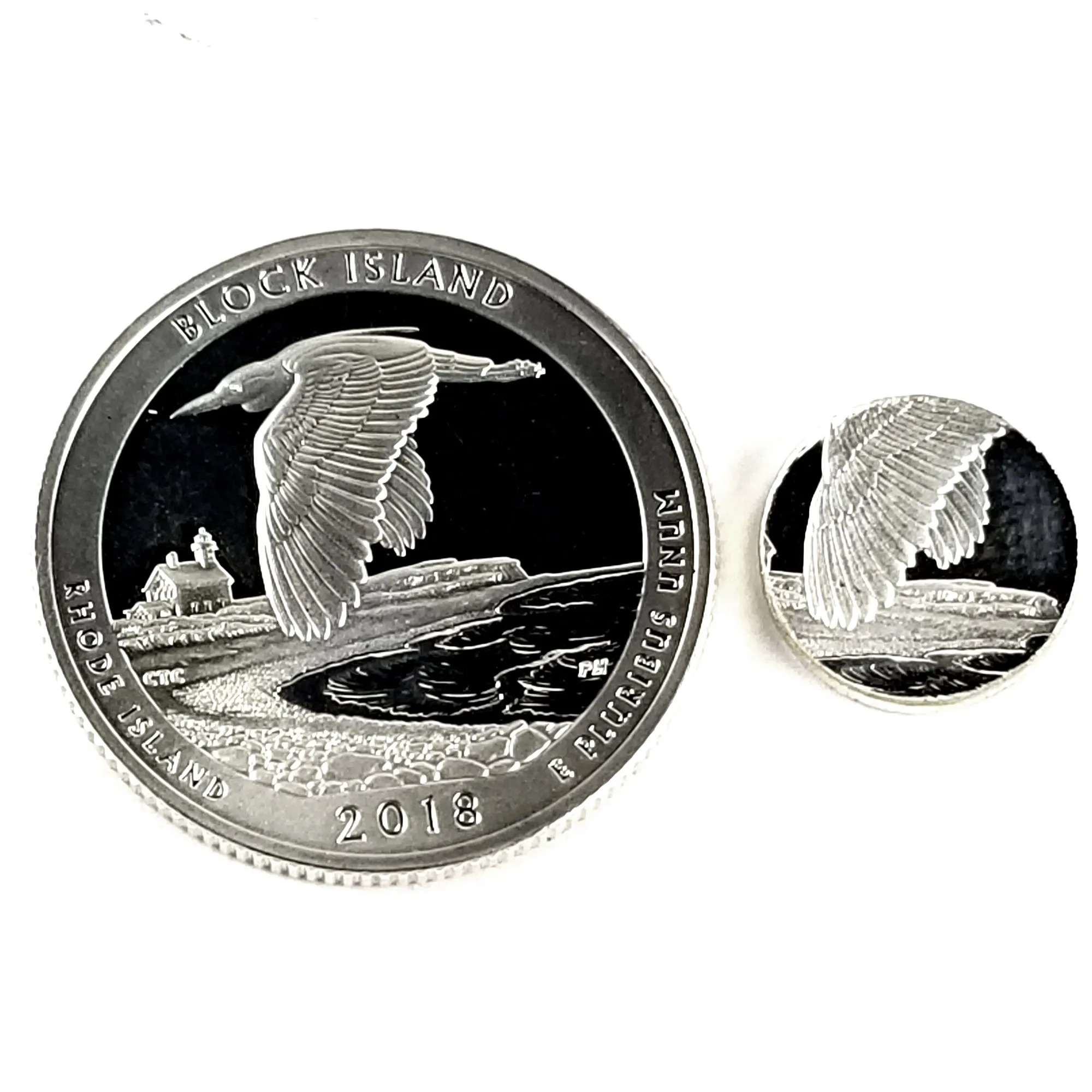 90% Silver Block Island National Park Quarter Ring