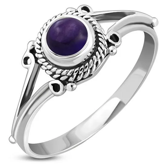 Amethyst Stone Silver Ring