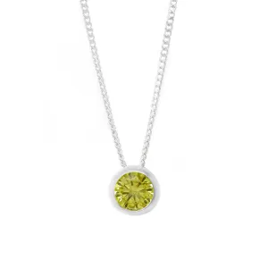 August Birthstone Necklace - Sterling Silver