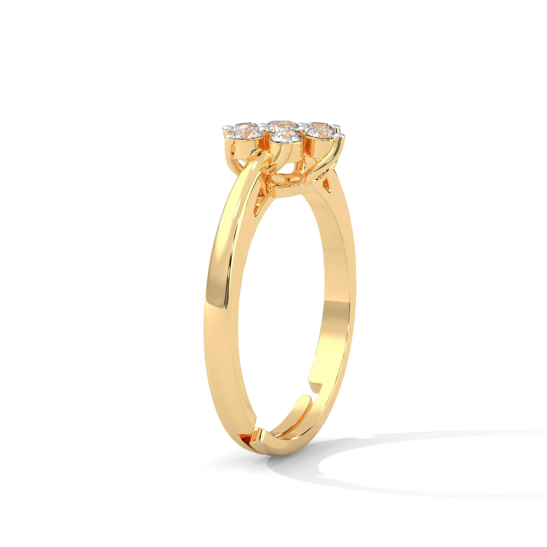 Ayaan Silver Adjustable Ring | 22KT Gold Vermeil