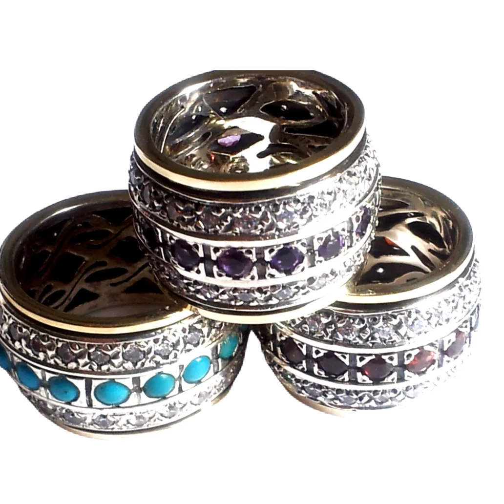 Bluenoemi Spinner Ring for woman. Israeli spinner rings,