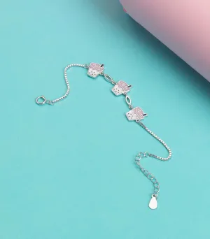 Boba Tea Bracelet (Silver)