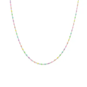 Candy Chain Necklace | Rainbow & Silver