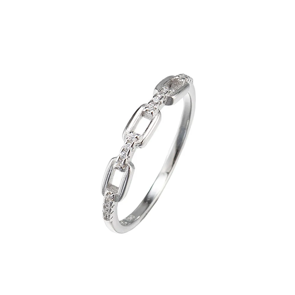 CZ Chain Thin Ring