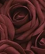 Dark Red Ivory Cascade Real Touch Roses Brooch Bouquet