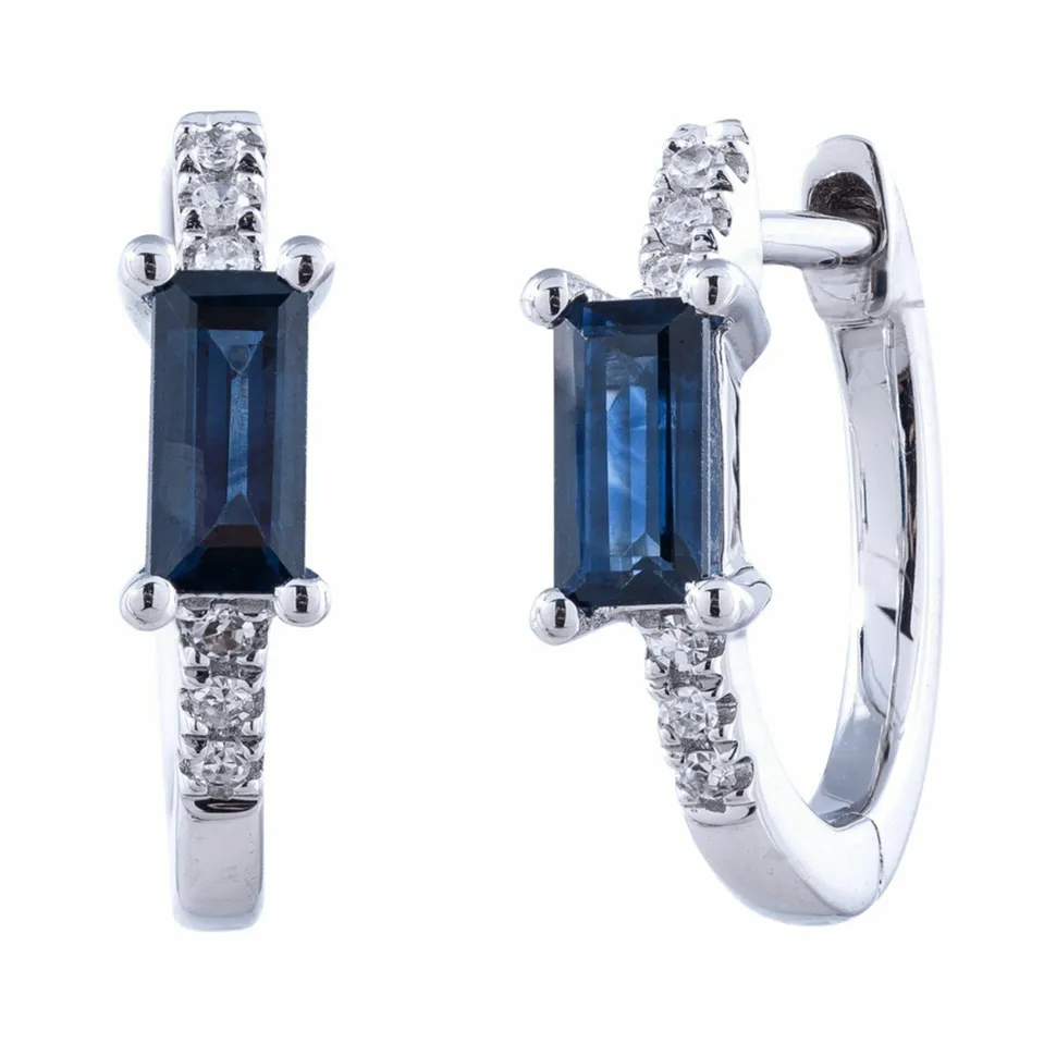 Diamond and Sapphire Earrings