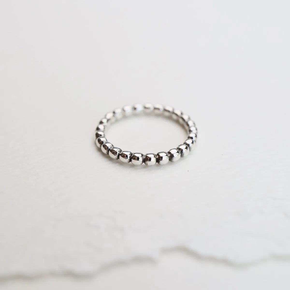 Dot Silver Stacking Ring