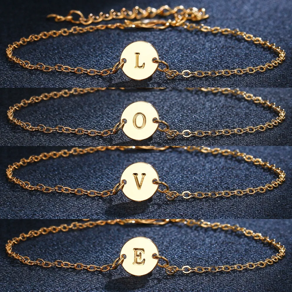 Fashion Gold Color Letter Bracelet