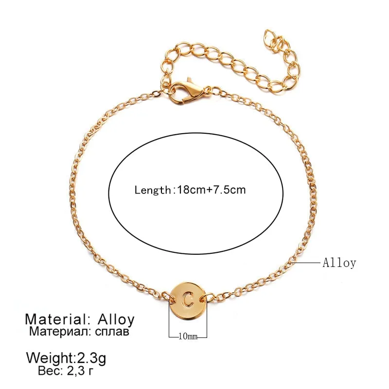 Fashion Gold Color Letter Bracelet