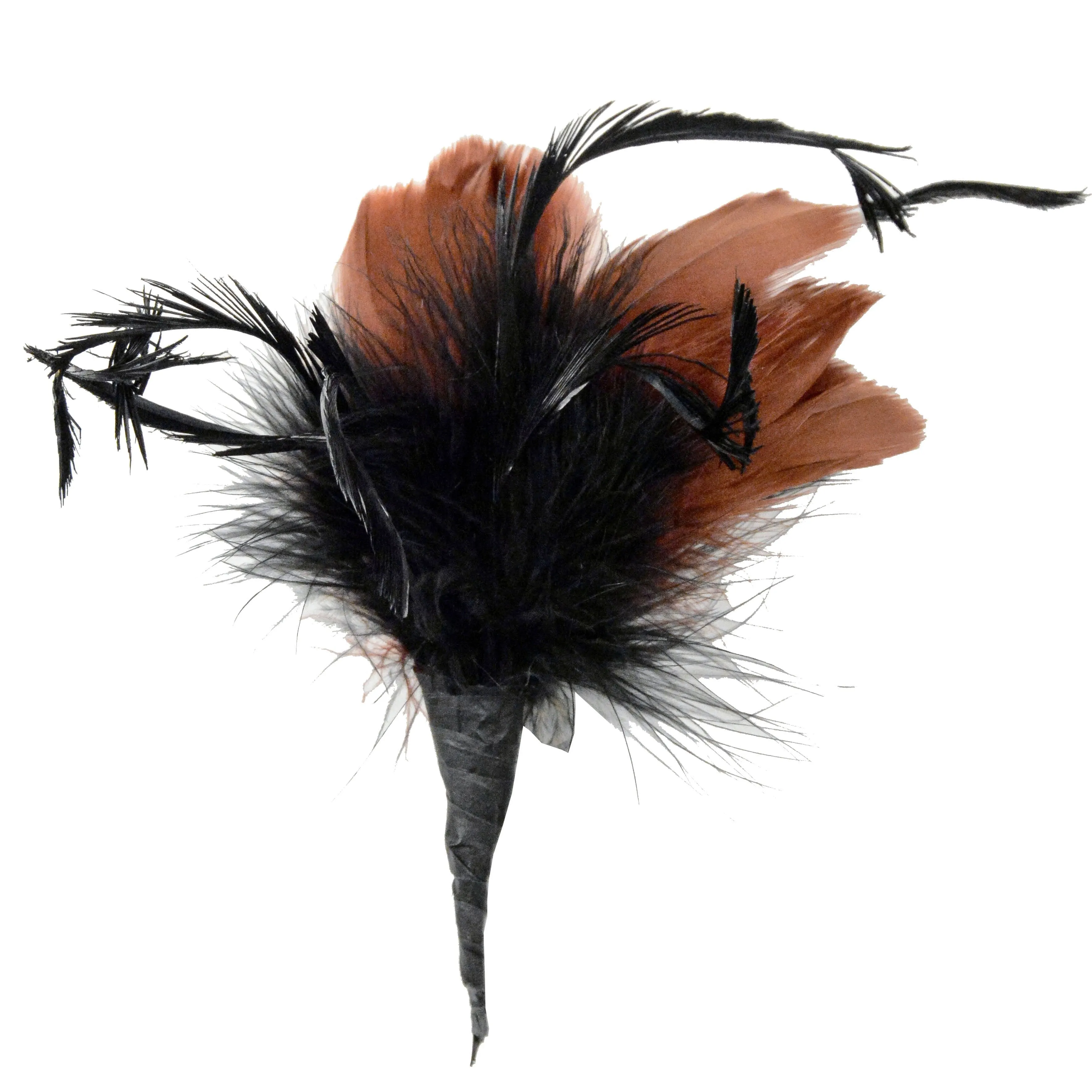 Feather Trim - Black & Rust (Berries Optional)