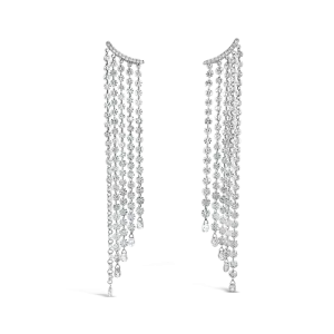 Five Strand Diamond Dangle Earrings