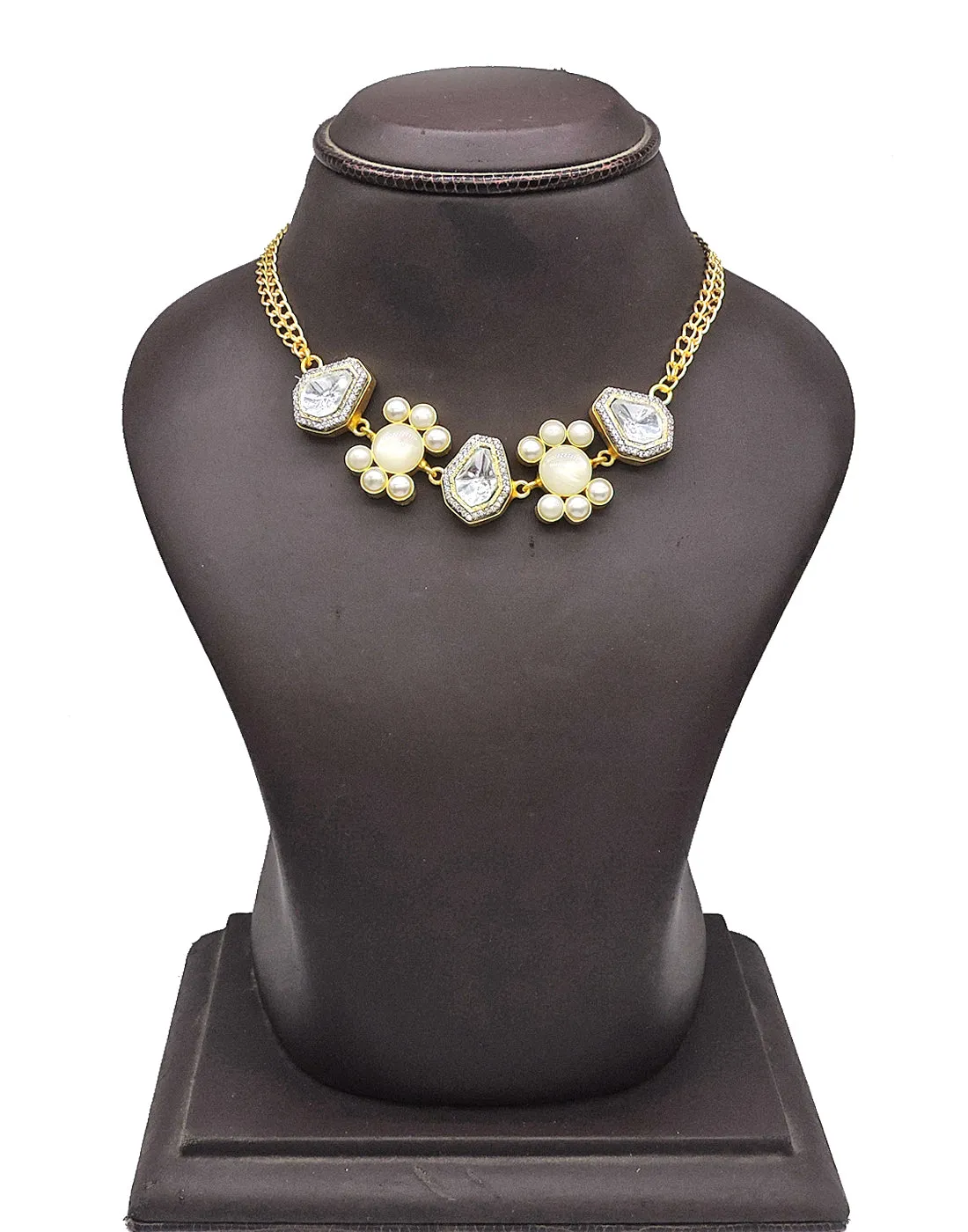 Flower & Crystal Necklace