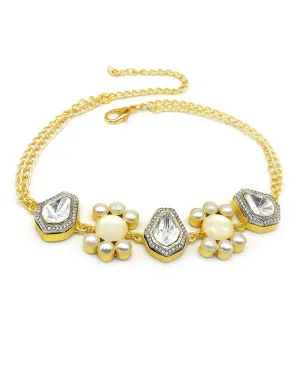 Flower & Crystal Necklace