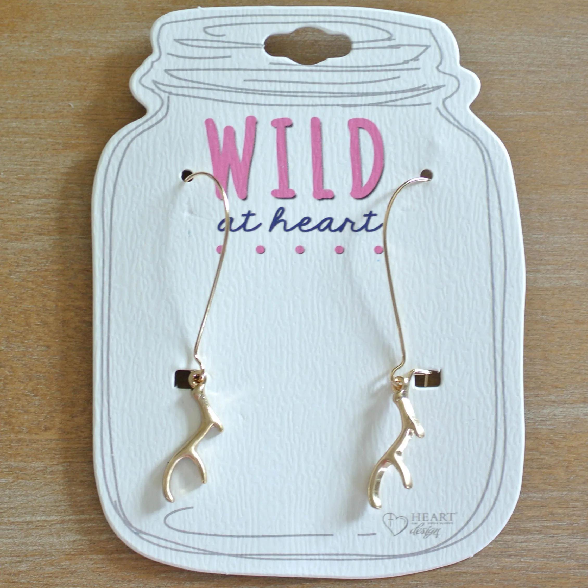 Gold Antler Earrings 