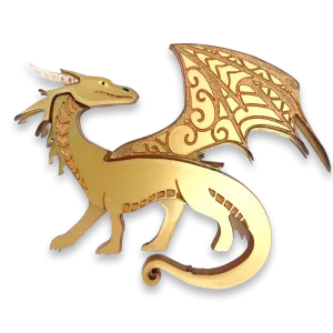 Gold Dragon - Brooch