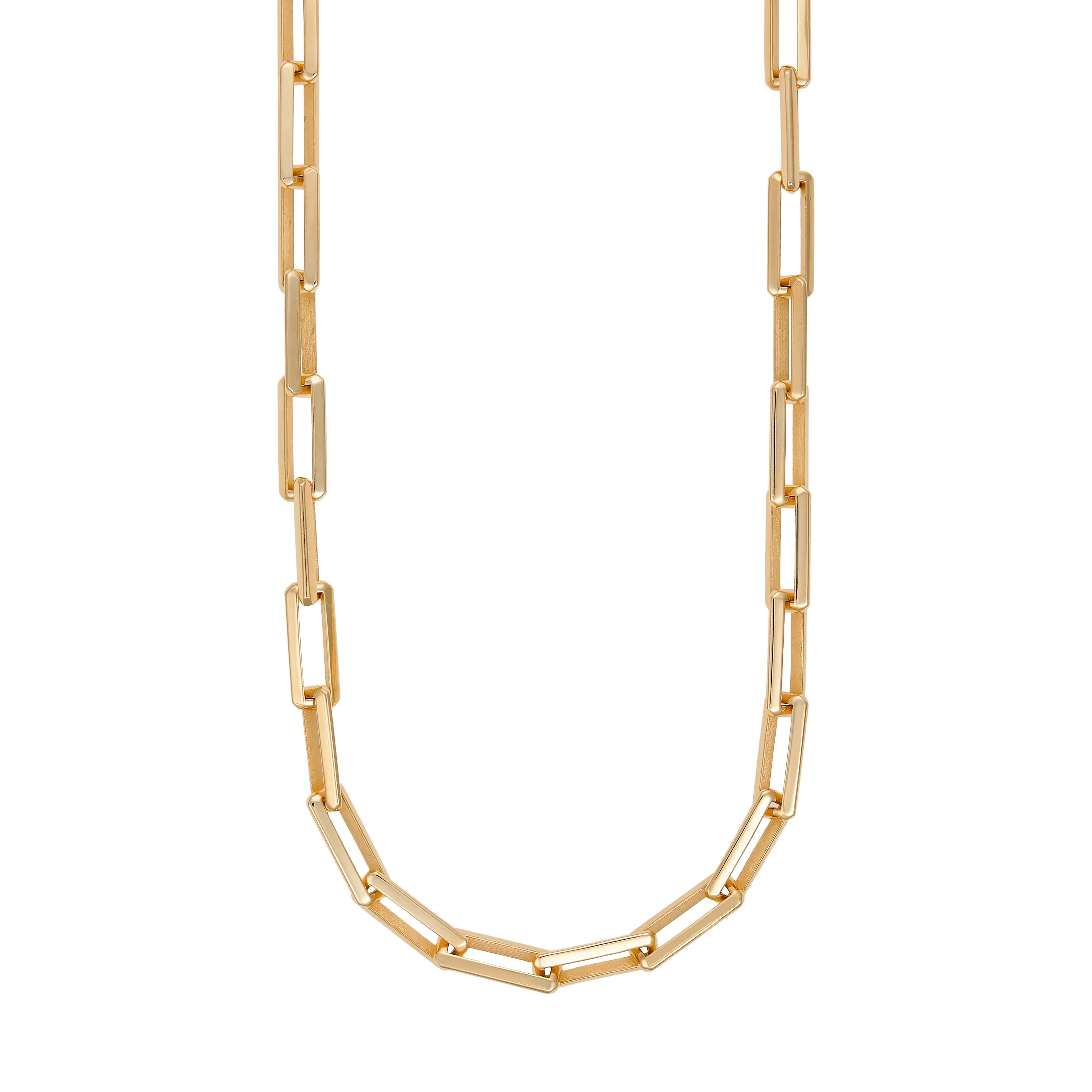 Gold Link Necklace With Small Link Clasp