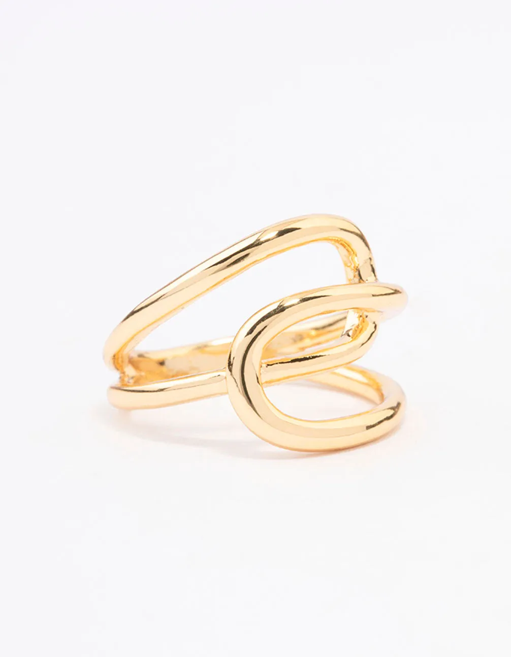 Gold Plated Interlocked Ring