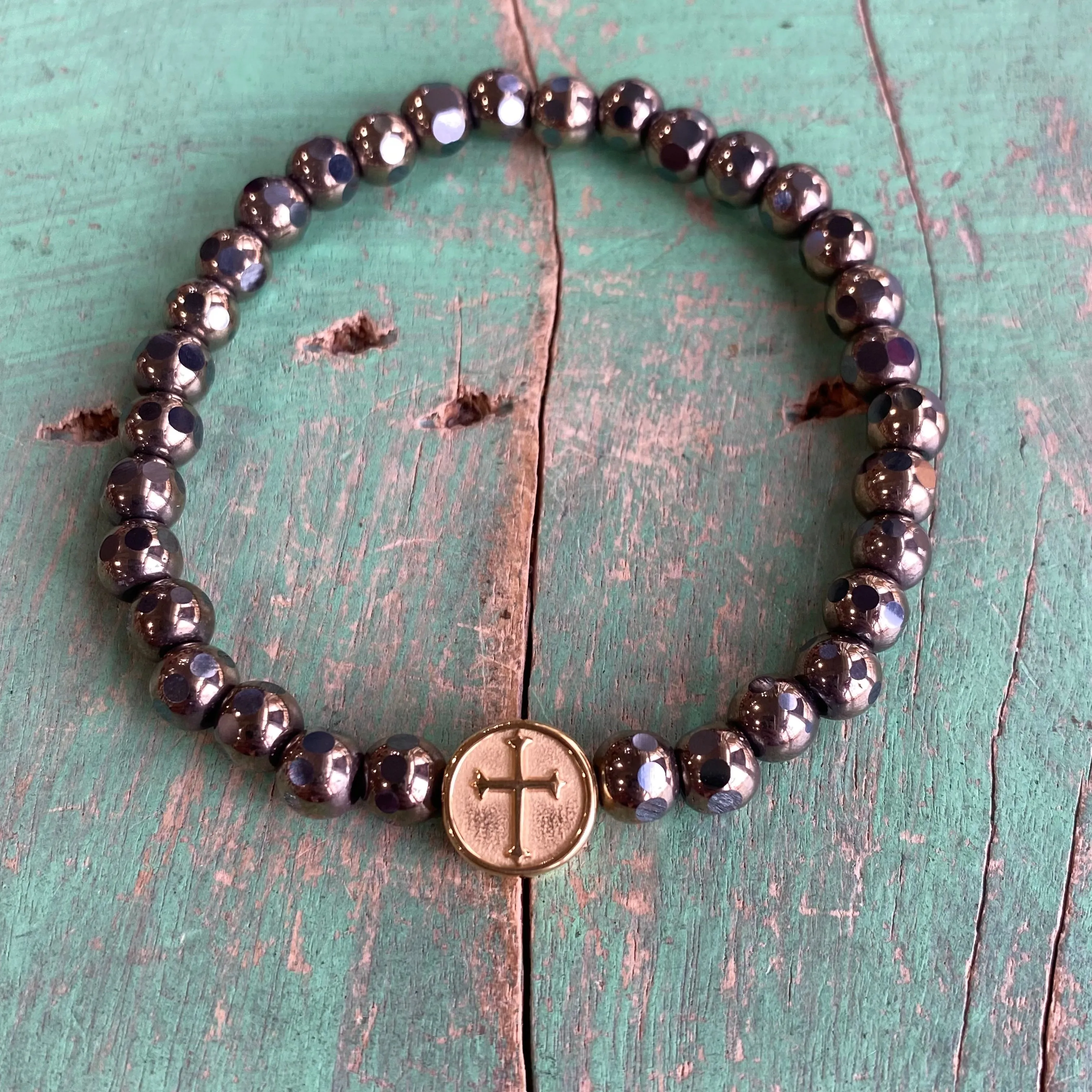 Hematite Cross Bracelets