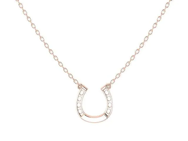 Horseshoe Necklace Gold