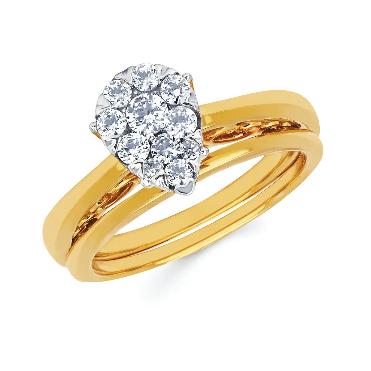 i Cherish&trade; .50ctw Pear Shaped Diamond Ring in 14K Gold