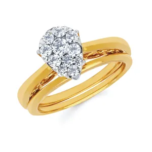 i Cherish&trade; .50ctw Pear Shaped Diamond Ring in 14K Gold