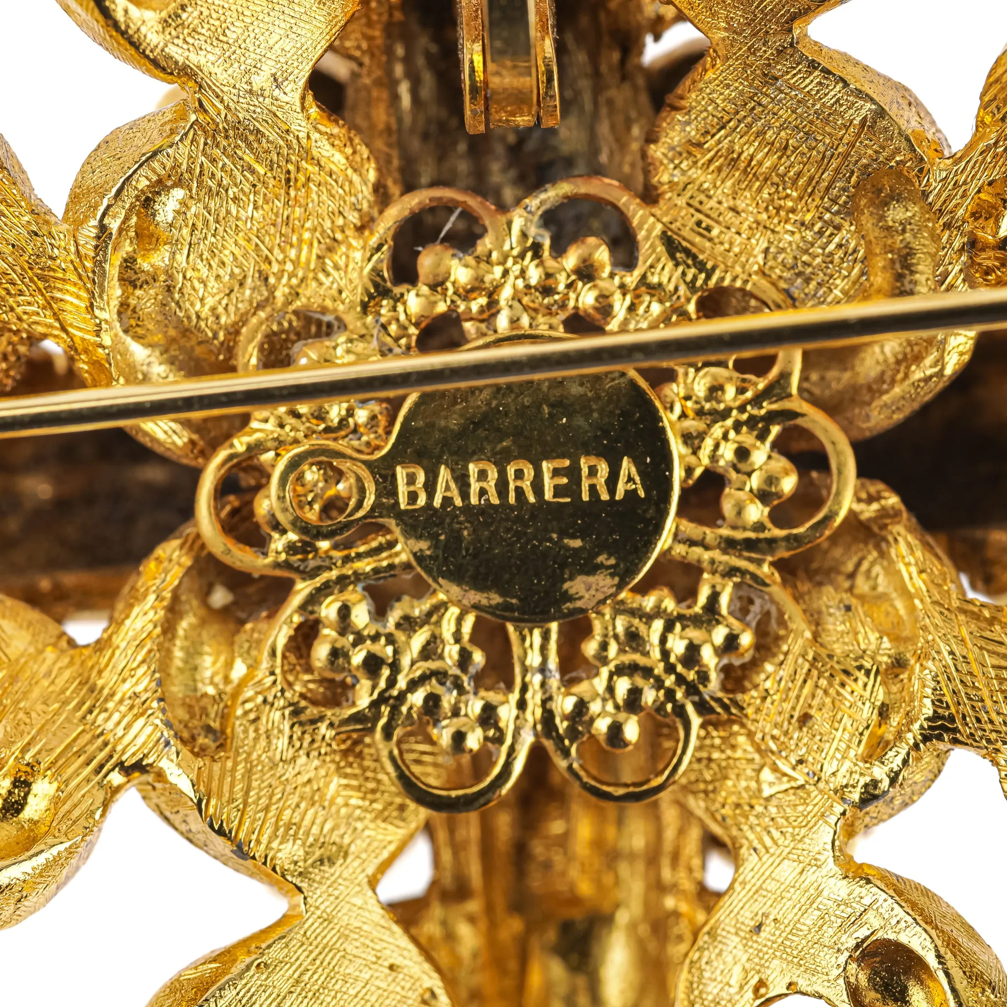 JOSE MARIA BARRERA 24k Gold Plate Maltese Pin Pendant