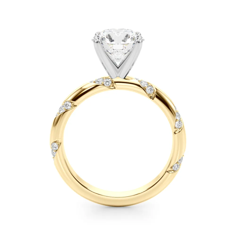 Ladies Sidestone Round Engagement Ring 51307