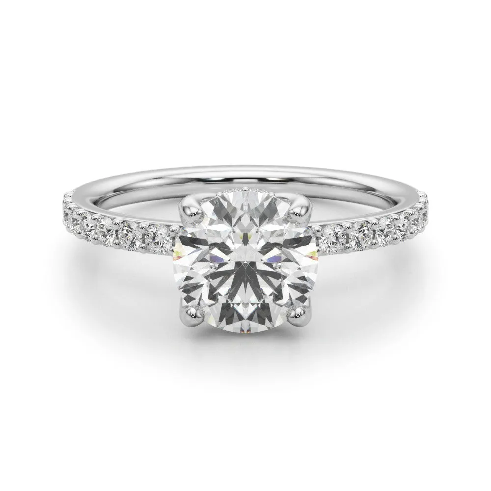 Ladies Tulip w/Hidden Halo Engagement Ring 51283