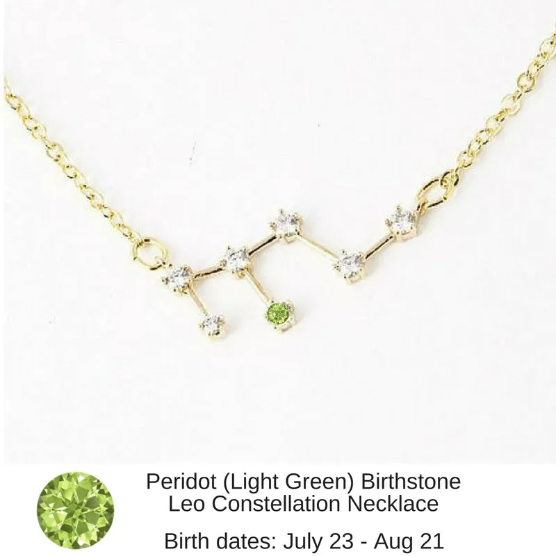 Leo Constellation Zodiac Necklace - As seen in Real Simple & People Style Watch Magazines