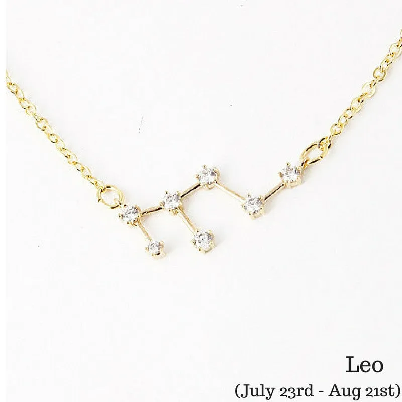 Leo Constellation Zodiac Necklace - As seen in Real Simple & People Style Watch Magazines