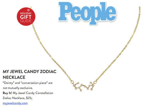 Leo Constellation Zodiac Necklace - As seen in Real Simple & People Style Watch Magazines