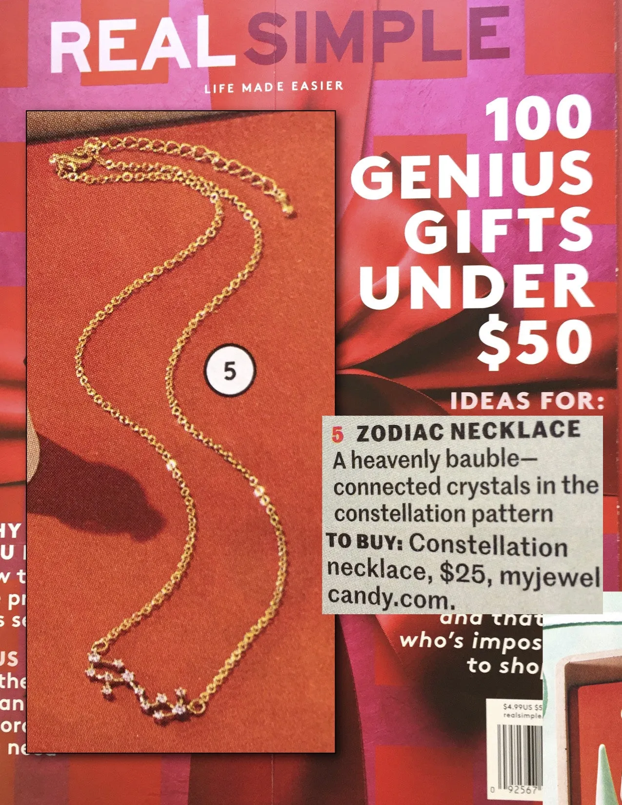 Leo Constellation Zodiac Necklace - As seen in Real Simple & People Style Watch Magazines