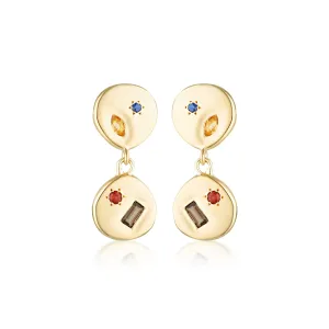 LINDA TAHIJA Kaleidoscopic Double Drop GOLD