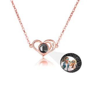 Love projection necklace with customizable photos memory of love Valentin