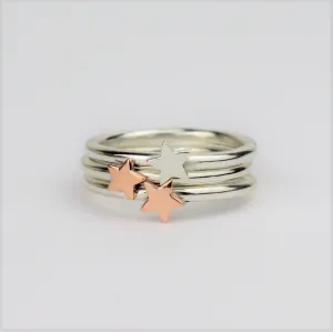 Luna Star stacking ring set