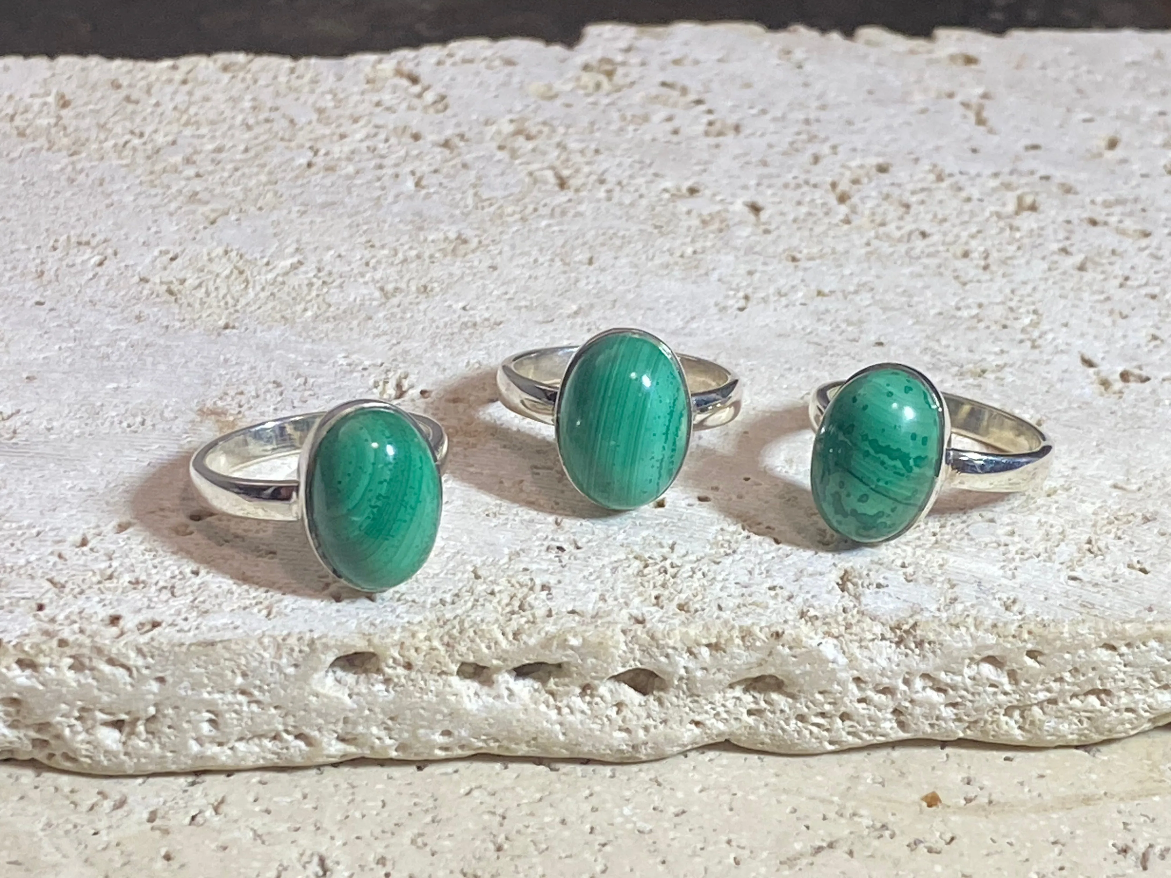 Malachite Rings